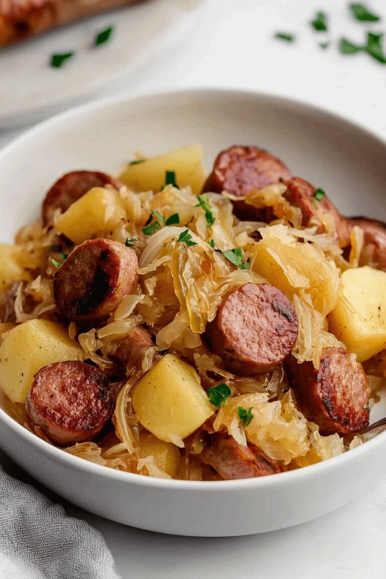 Hearty Polish Sausage Sauerkraut and Potatoes Recipe