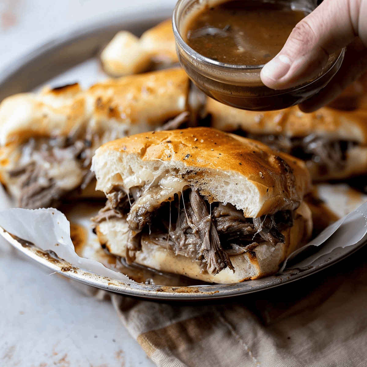 Slow Cooker French Dip Sandwiches Recipe