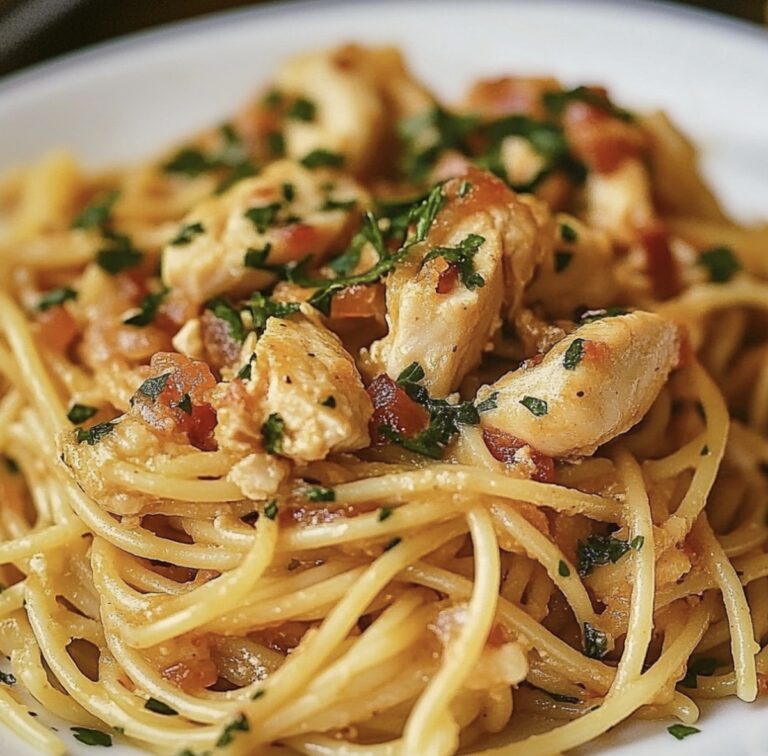 Cheesy Monterey Chicken Spaghetti Recipe