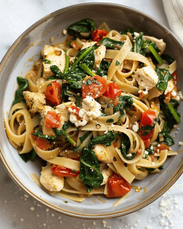 Chicken Feta Spinach Pasta Recipe