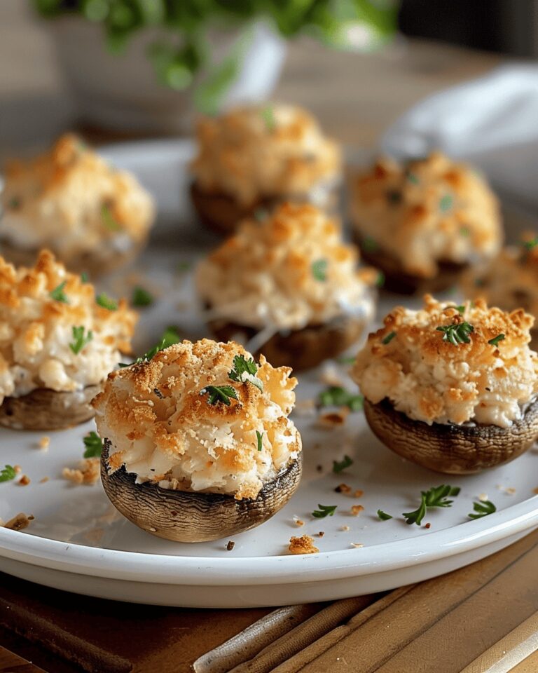 Crispy Crab and Cream Cheese Mushroom Bites Recipe