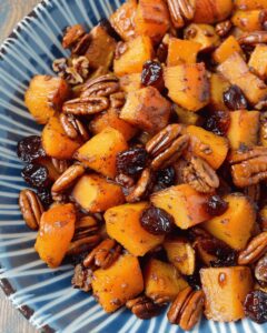 Warm Roasted Butternut Squash with Cranberries and Pecans Recipe