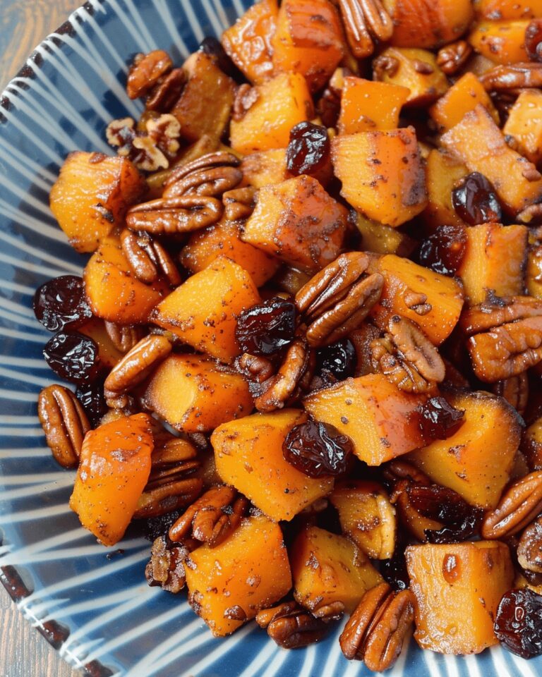 Warm Roasted Butternut Squash with Cranberries and Pecans Recipe