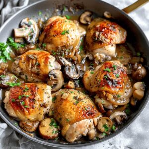 Garlic Mushroom Chicken Thighs Recipe