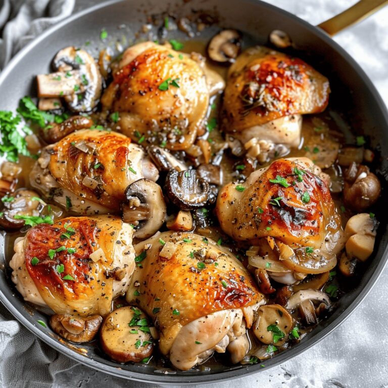 Garlic Mushroom Chicken Thighs Recipe