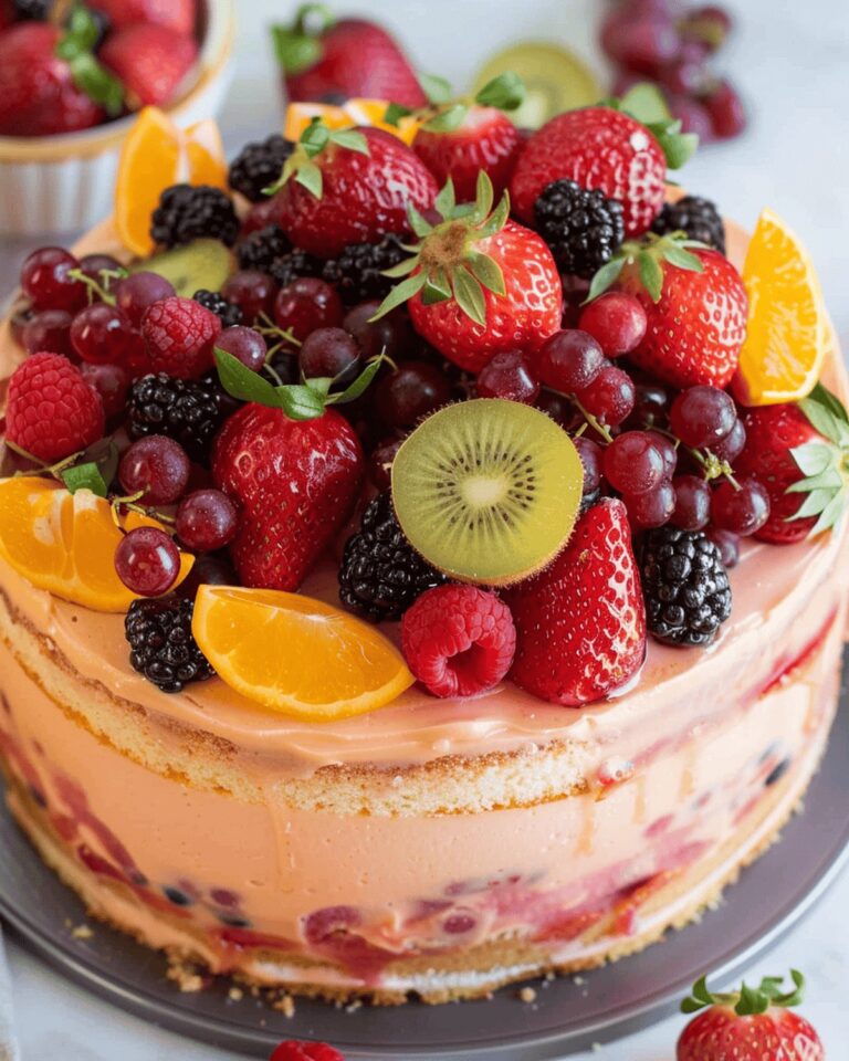 Summer Fruit Sangria Cake Recipe