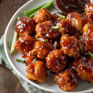 Baked Honey BBQ Popcorn Chicken Recipe