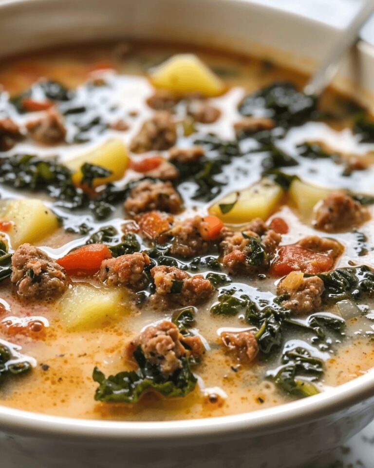 Rich Italian Sausage and Kale Soup Recipe