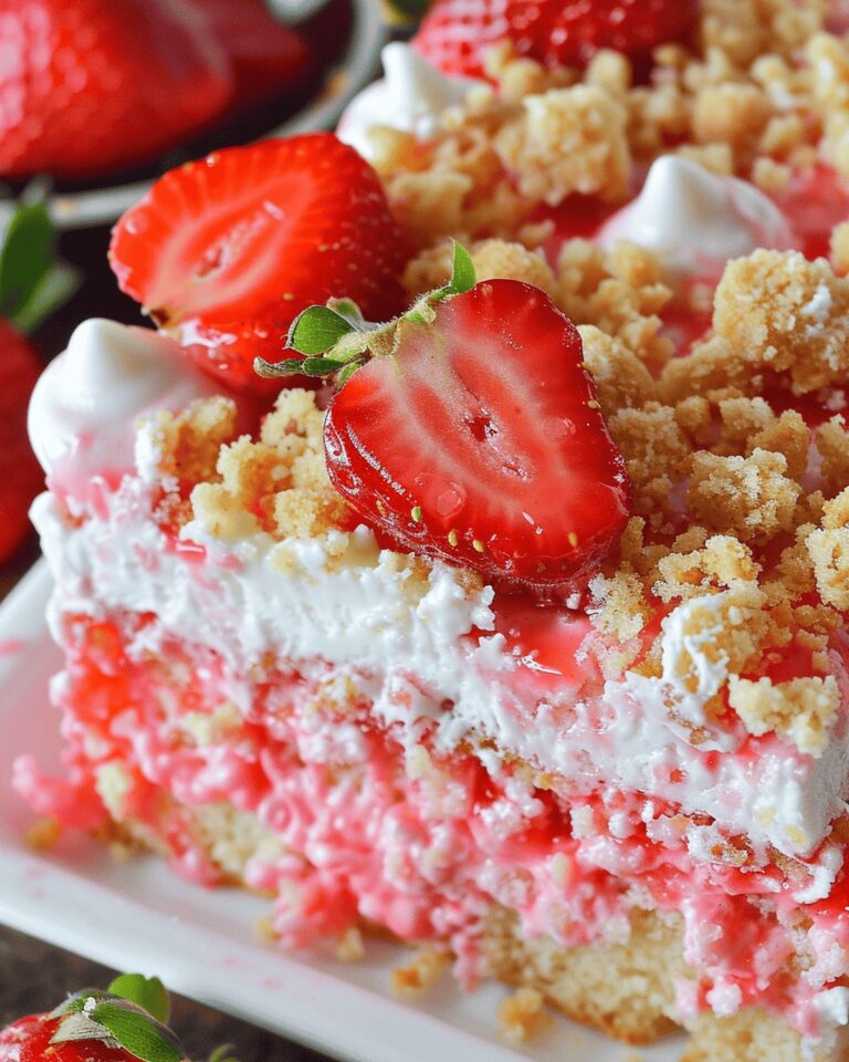 Decadent Strawberry Crunch Poke Cake Recipe