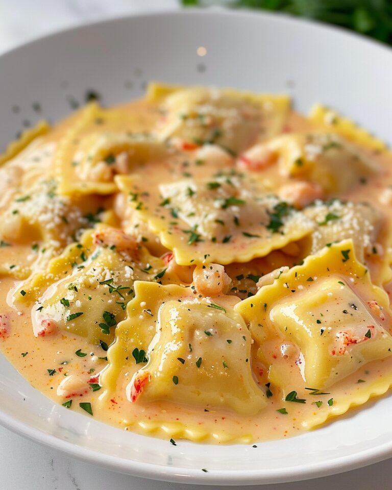 Elegant Lobster Ravioli with Butter Sauce Recipe