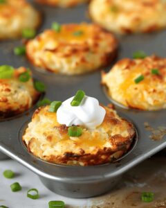 Crispy Cheesy Baked Potato Cups Recipe