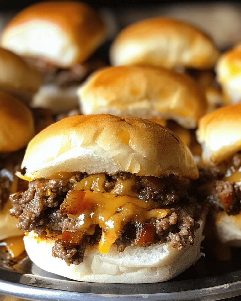Juicy Cheese Meat Sliders Recipe