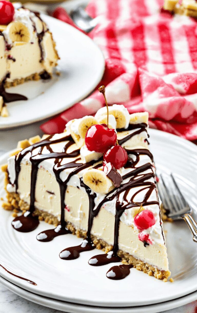 No-Bake Banana Split Pie Recipe