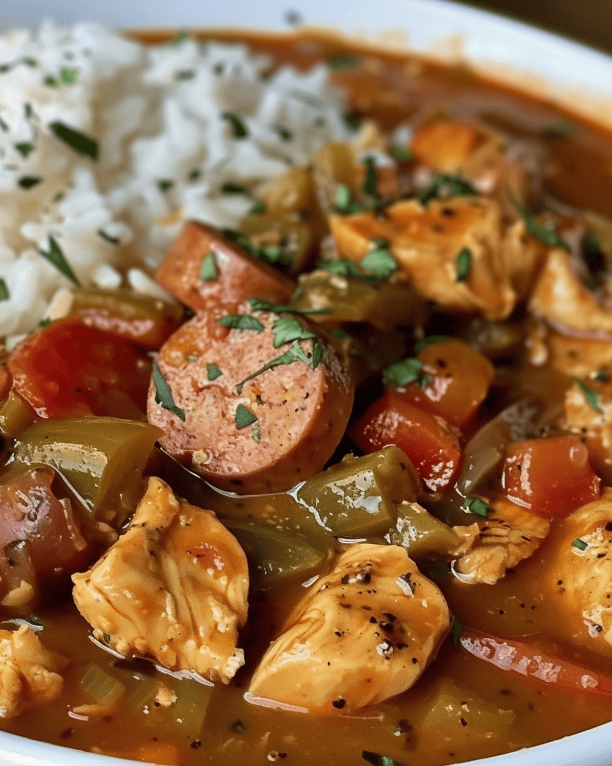 Hearty Cajun Style Chicken and Sausage Stew Recipe