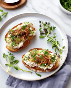 Chicken Salad Tartine Toasts Recipe