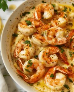 Crispy Garlic Herb Shrimp with Creamy Grits Recipe