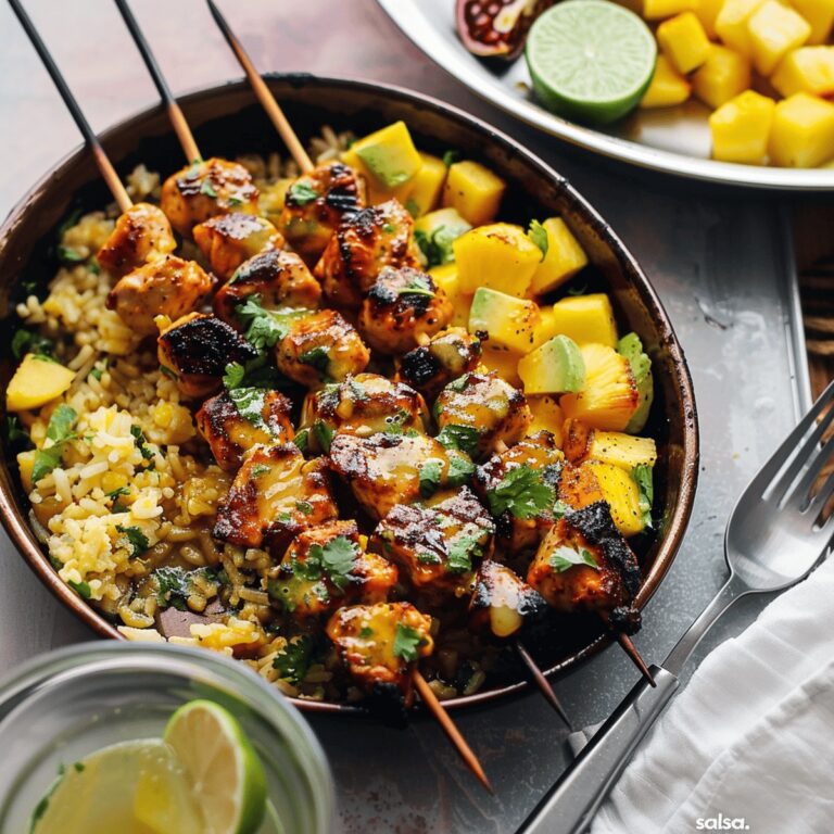 Cilantro Orange Chicken Skewers Recipe