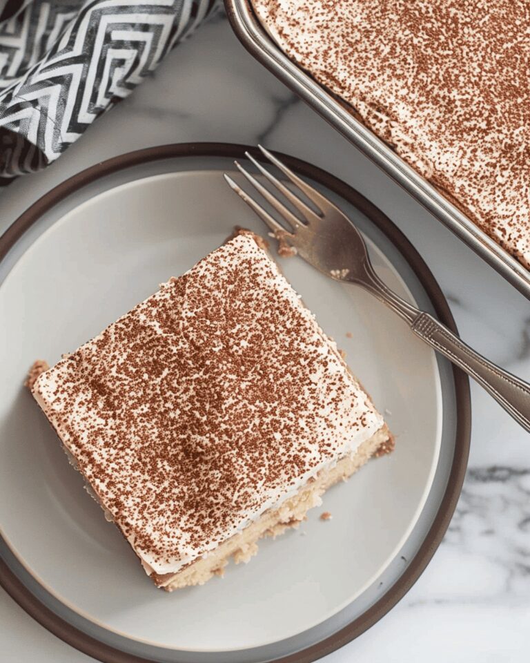 Dreamy Tiramisu Poke Cake Recipe