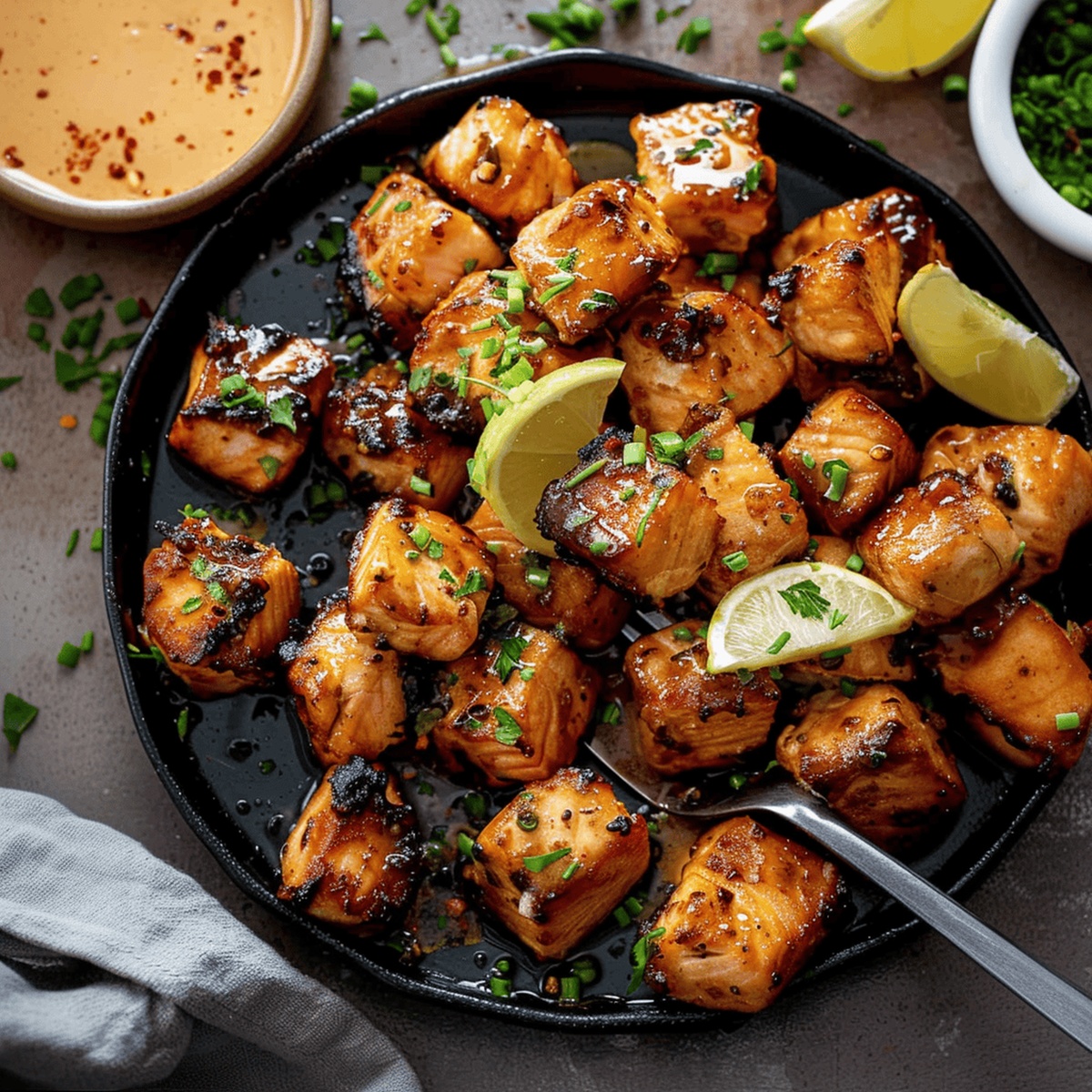 Air Fryer Bang Bang Salmon Bites Recipe