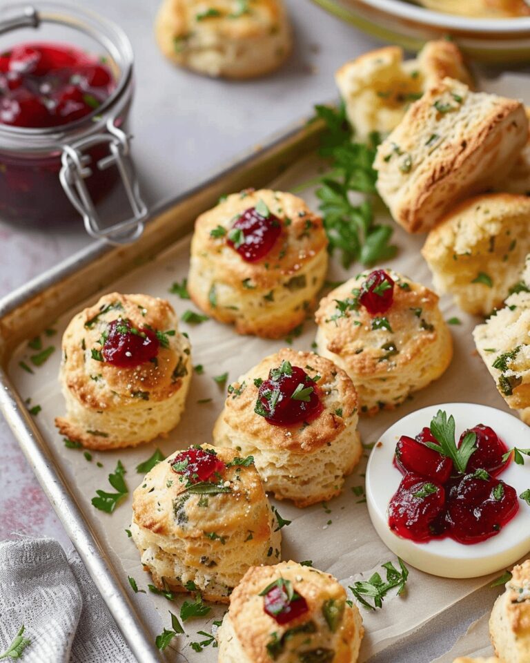 Rustic Holiday Cheese Scones with Cranberry and Sage Recipe