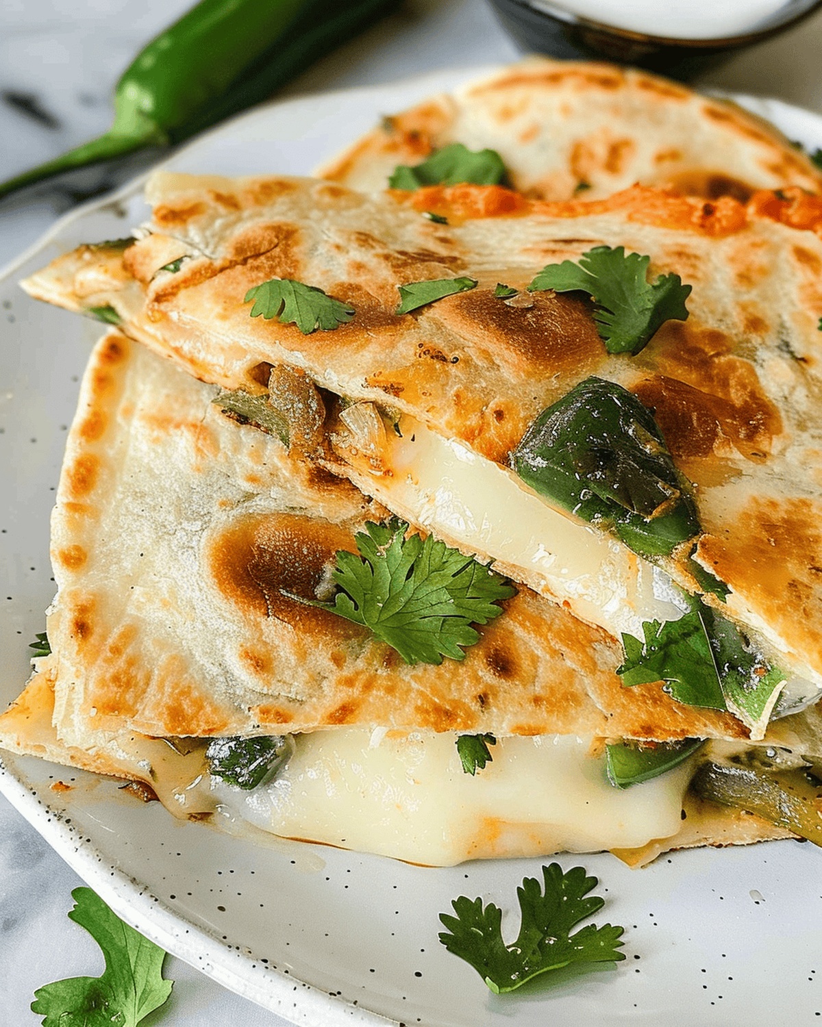 Cheesy Chile Relleno Quesadilla Recipe