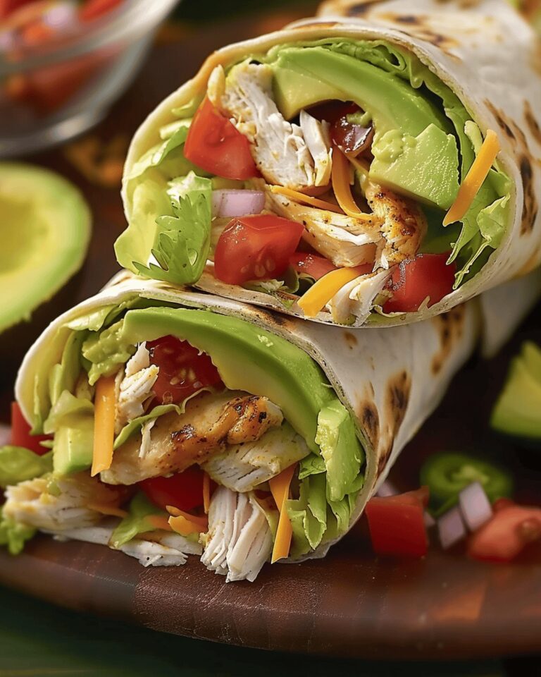 Tangy Chicken Avocado Ranch Wraps Recipe