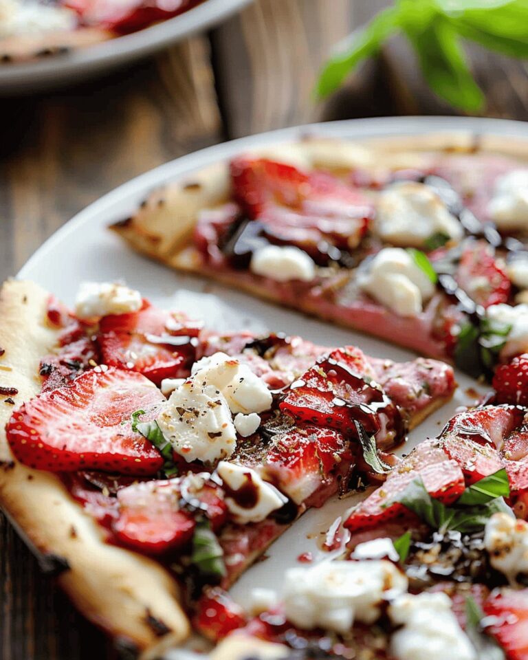 Gourmet Strawberry Balsamic & Goat Cheese Pizza Recipe