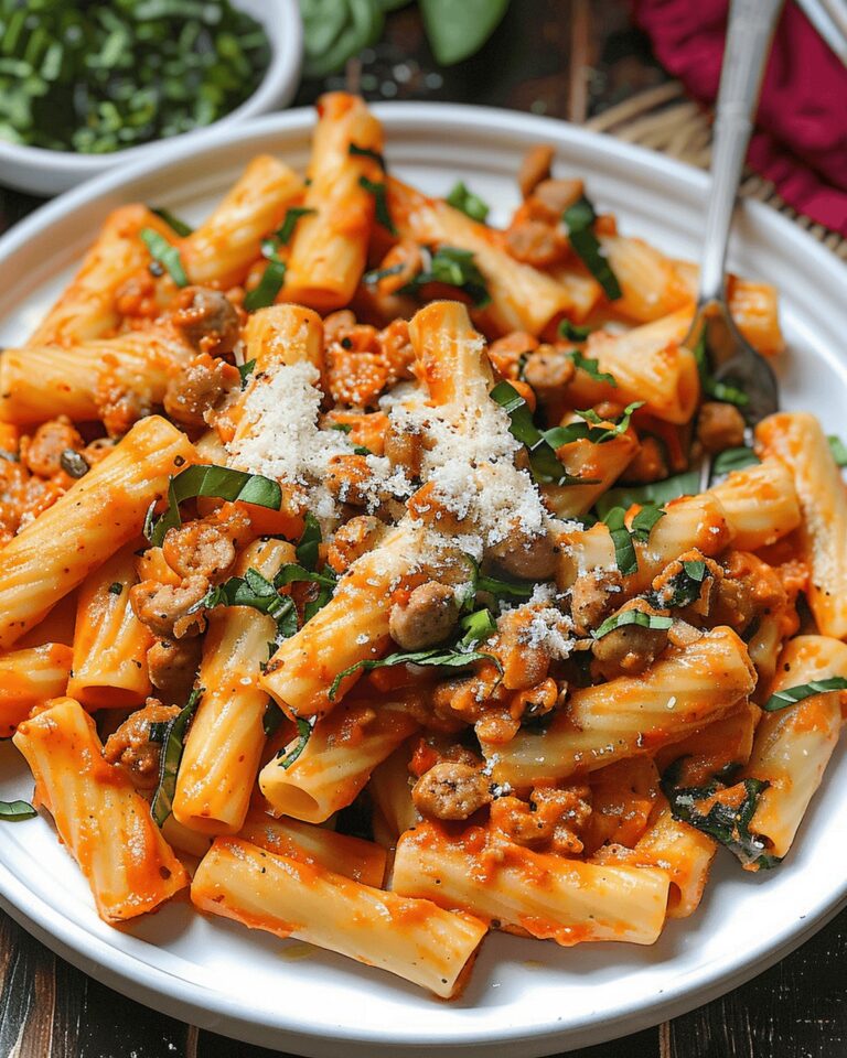 Creamy Sausage Rigatoni Recipe