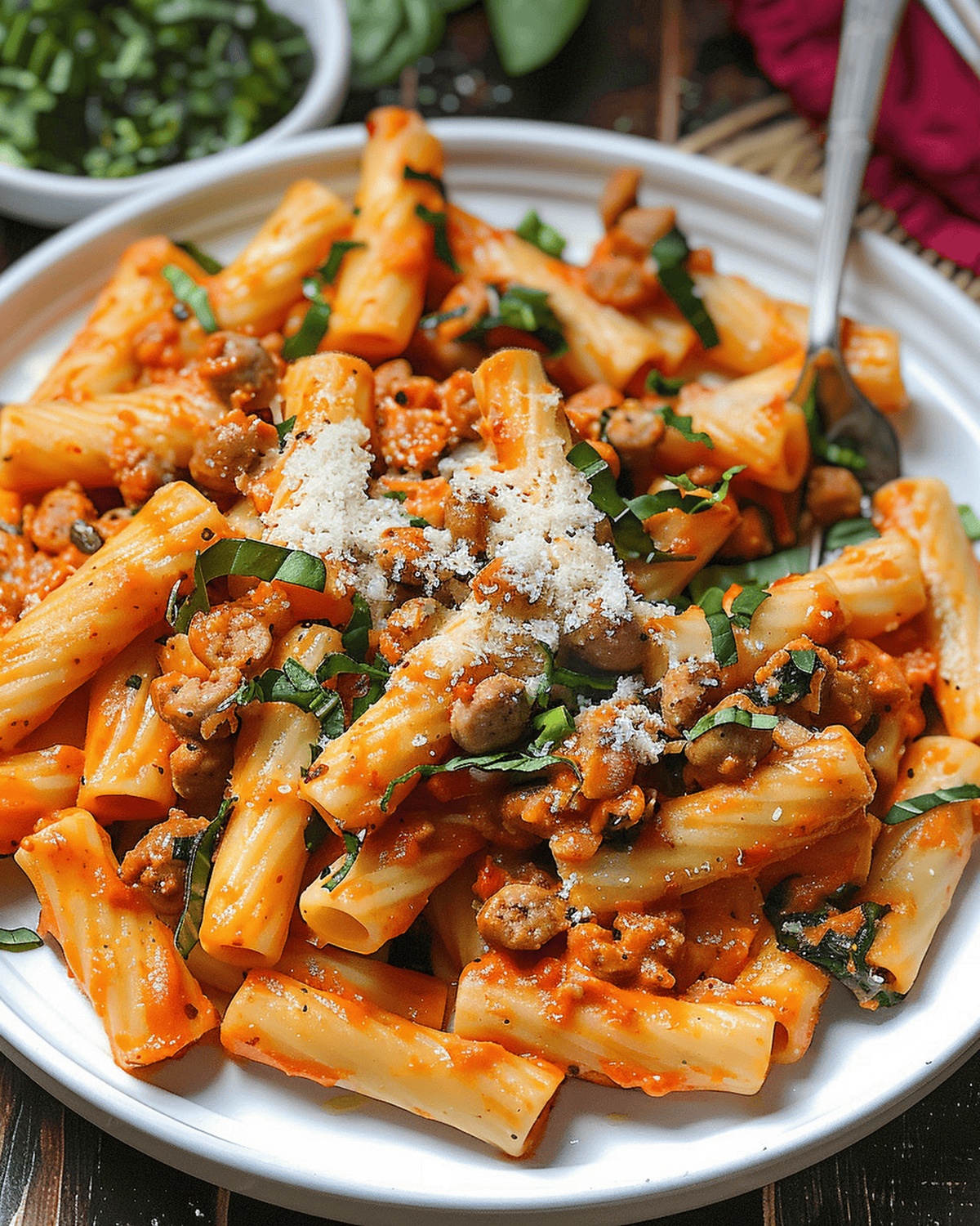 Creamy Sausage Rigatoni Recipe