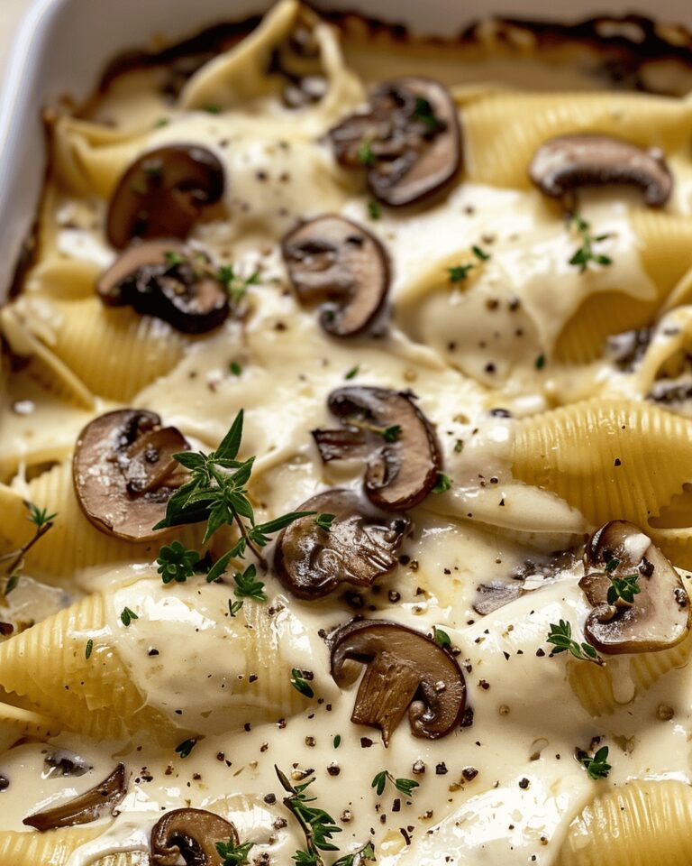 Creamy Spinach and Mushroom Stuffed Shells Recipe