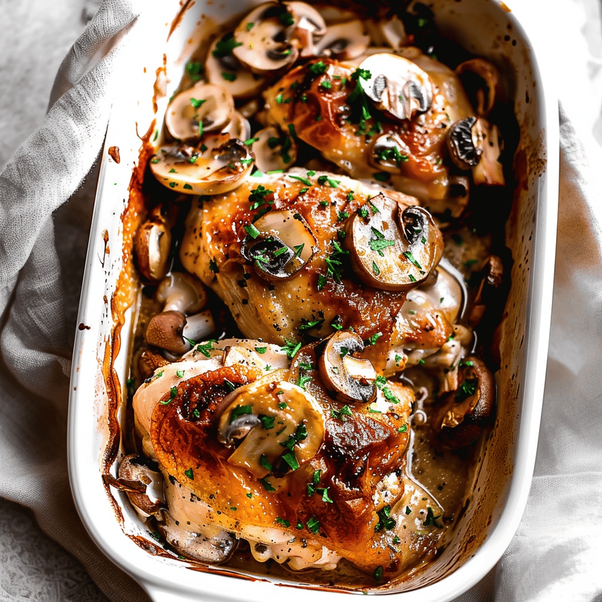 Baked Chicken with Mushrooms Recipe