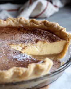 Silky Cinnamon Nutmeg Custard Pie Recipe