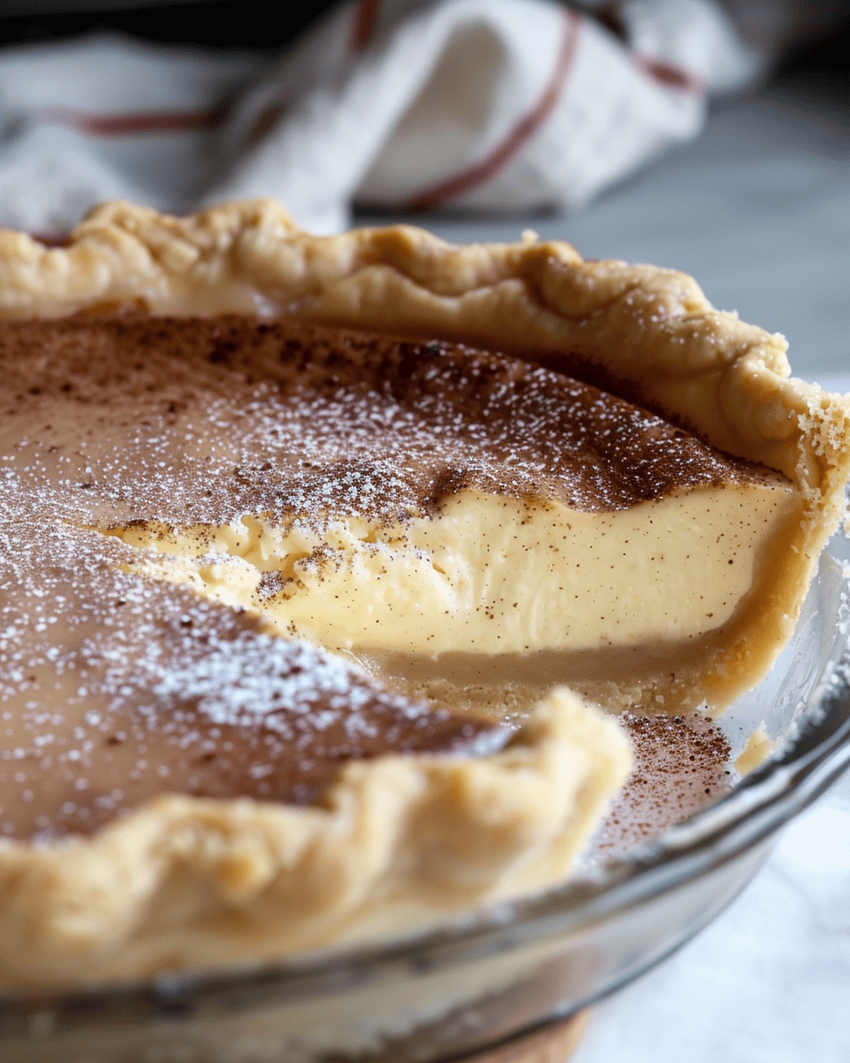 Silky Cinnamon Nutmeg Custard Pie Recipe