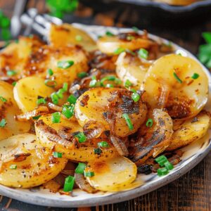 Golden Fried Potatoes and Onions Recipe