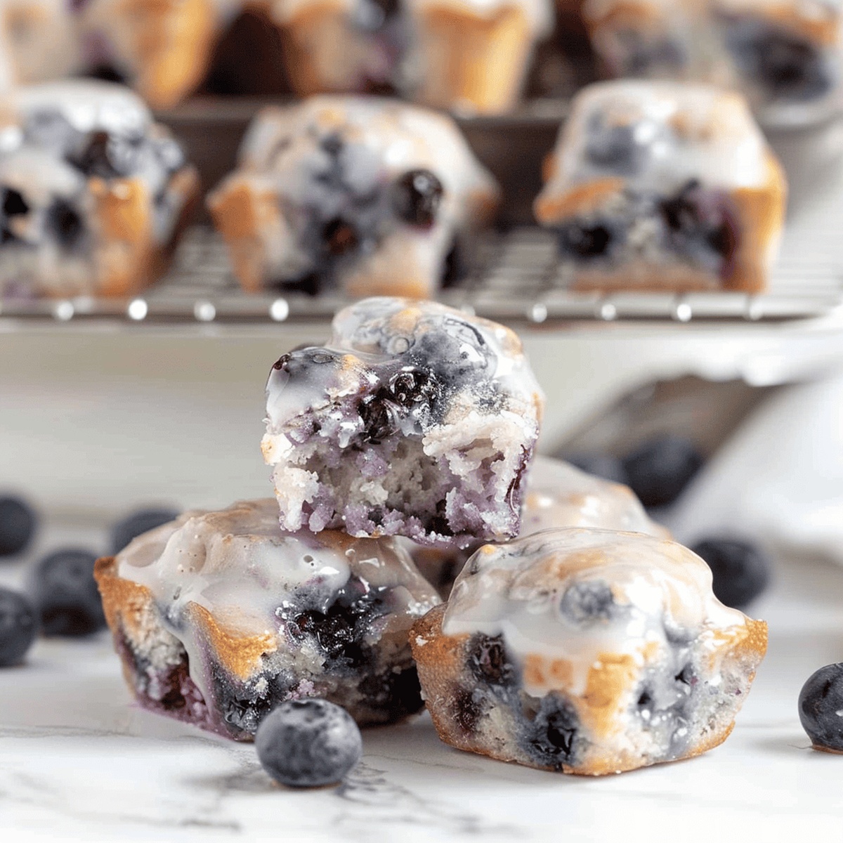 Baked Blueberry Fritter Bites Recipe