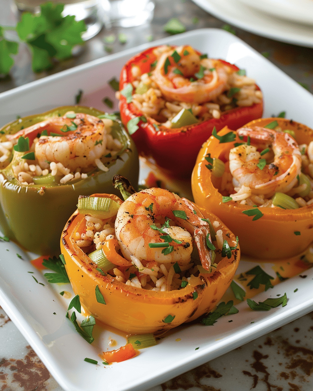Vibrant Seafood-Stuffed Peppers Recipe