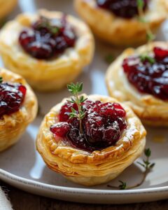 Elegant Cranberry and Brie Puff Pastry Cups Recipe