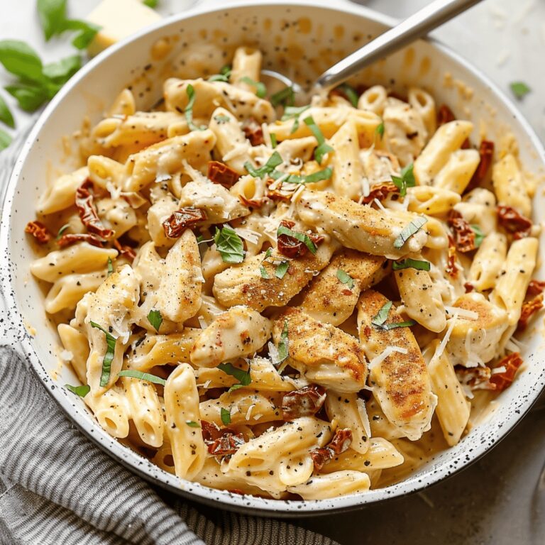 Romantic Chicken Alfredo with Sun-Dried Tomatoes Recipe
