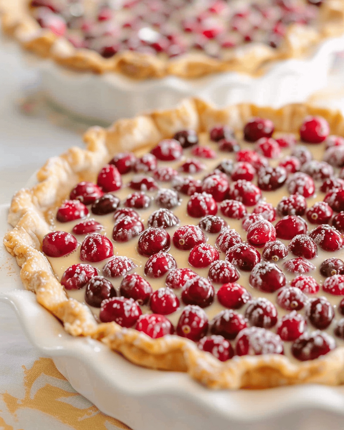 Cranberry Orange Custard Pie Recipe