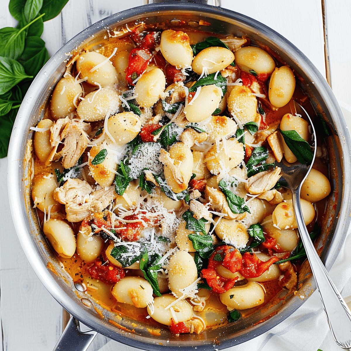 One Skillet Sun Dried Tomato Chicken and Gnocchi Recipe