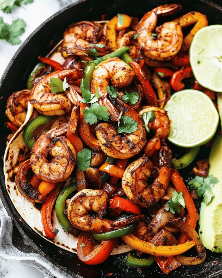 20 Minute Skillet Blackened Shrimp Fajitas Recipe