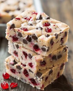 Decadent Chocolate Chip Maraschino Cherry Shortbread Bars Recipe