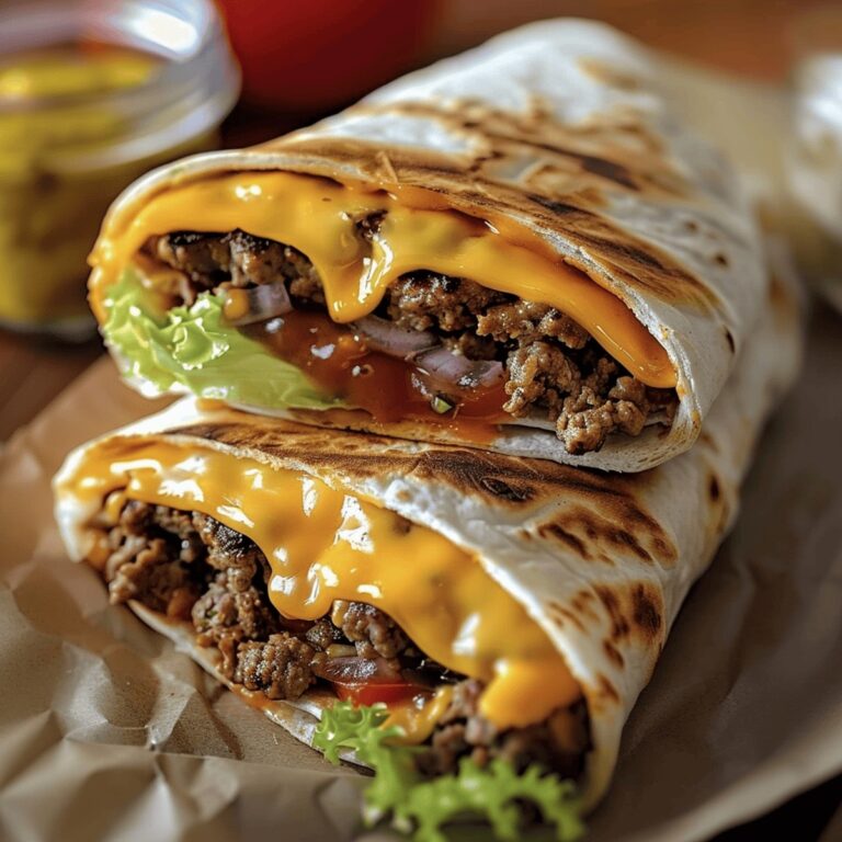 Grilled Cheeseburger Wraps Recipe