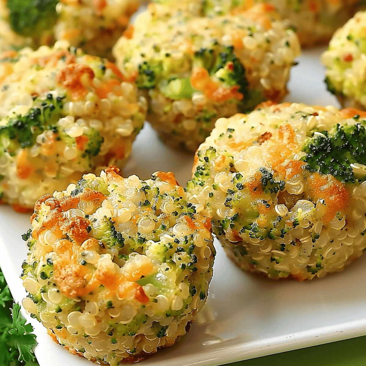 Broccoli Cheddar Quinoa Bites Recipe