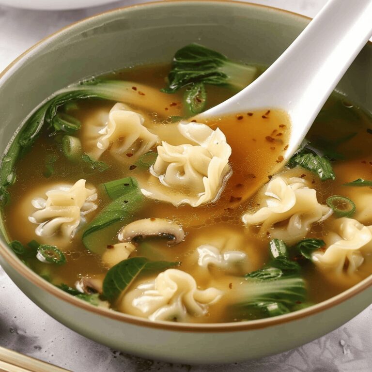 Dumpling and Bok Choy Delight Soup Recipe