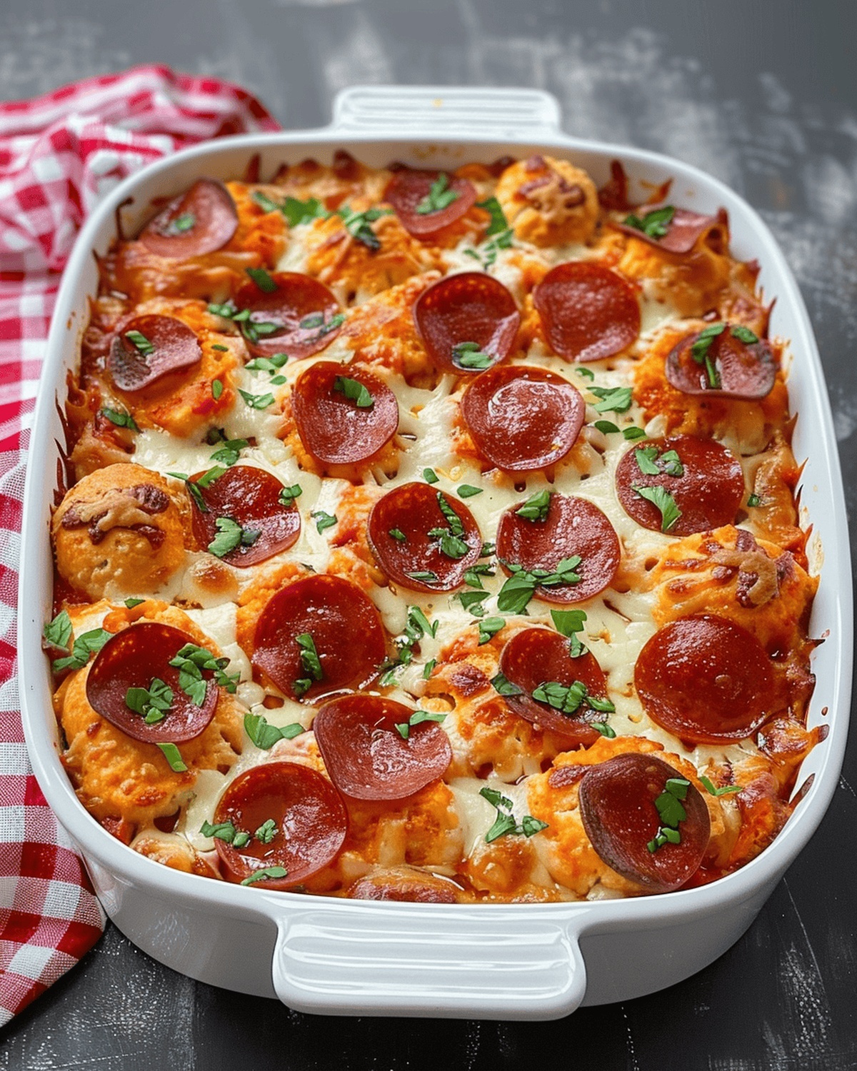 Creamy Bubble Up Biscuit Pizza Casserole Recipe
