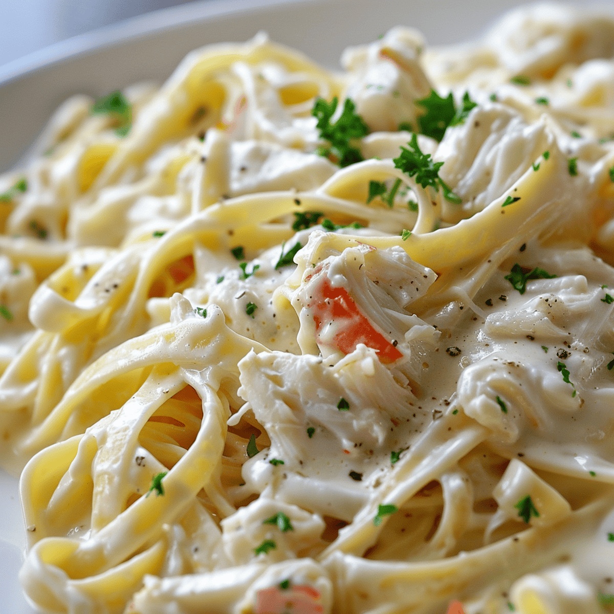 Crab Fettuccine Alfredo Recipe