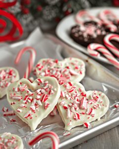 Festive Candy Cane Heart Bark Recipe