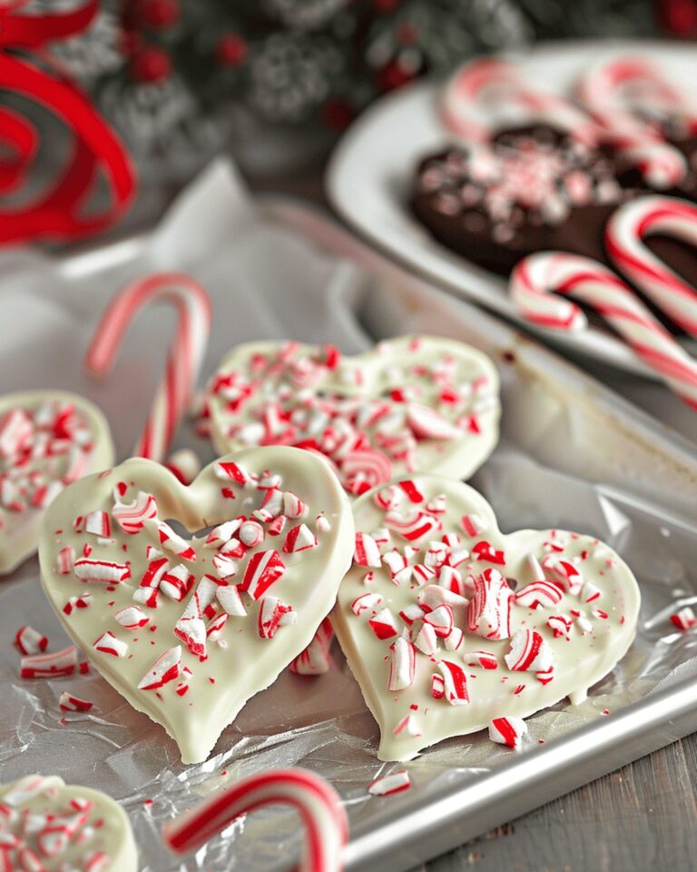 Festive Candy Cane Heart Bark Recipe