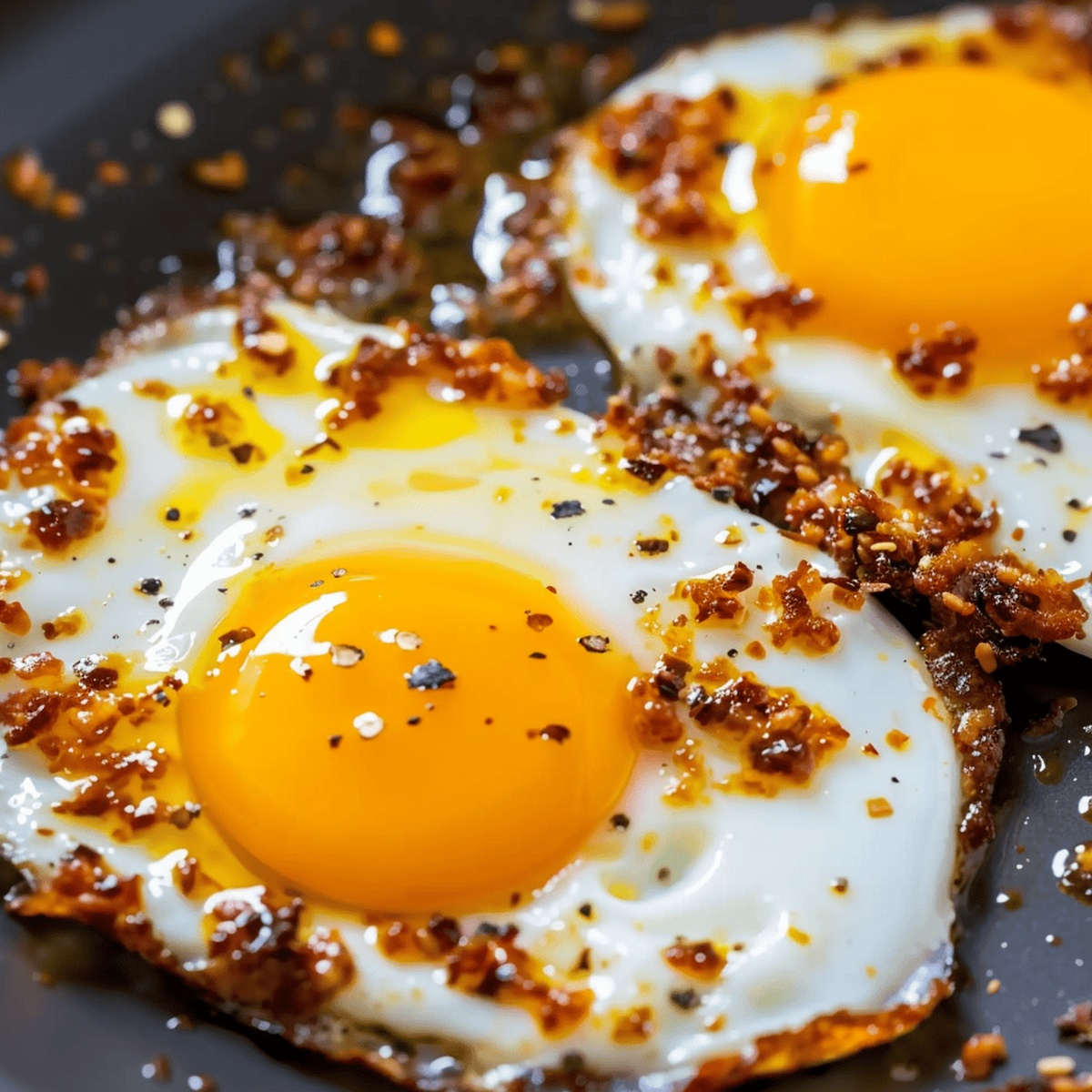 Spicy Chili Crisp Fried Eggs Recipe